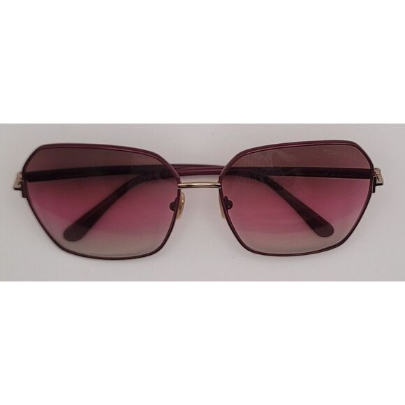 NIB Tom Ford Claudia Geometric Metal/Acetate Sunglasses w/ case & cloth - Picture 10 of 13